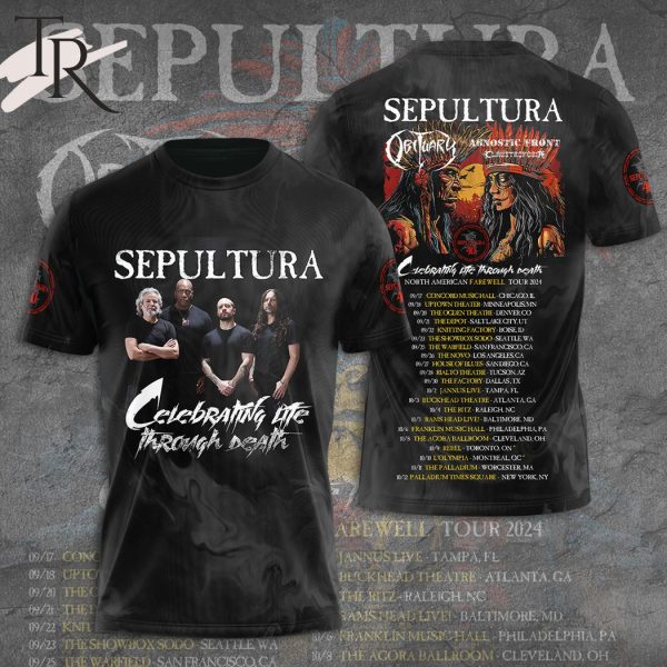 Sepultura Celebrating Life Through Death North America Farewell Tour 2024 Hoodie