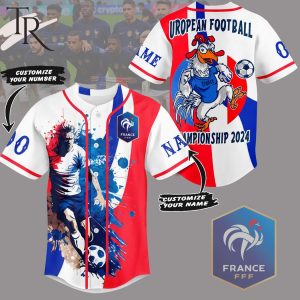Uropean Football Championship 2024 France Custom Baseball Jersey