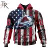 NHL Columbus Blue Jackets Special Design For Independence Day The Fourth Of July Hoodie