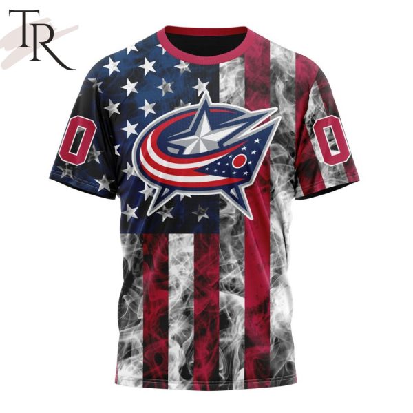 NHL Columbus Blue Jackets Special Design For Independence Day The Fourth Of July Hoodie