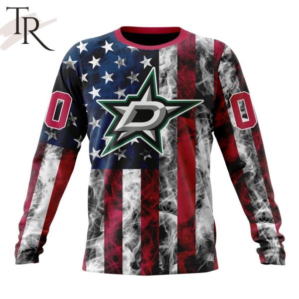NHL Dallas Stars Special Design For Independence Day The Fourth Of July Hoodie