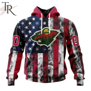 NHL Minnesota Wild Special Design For Independence Day The Fourth Of July Hoodie