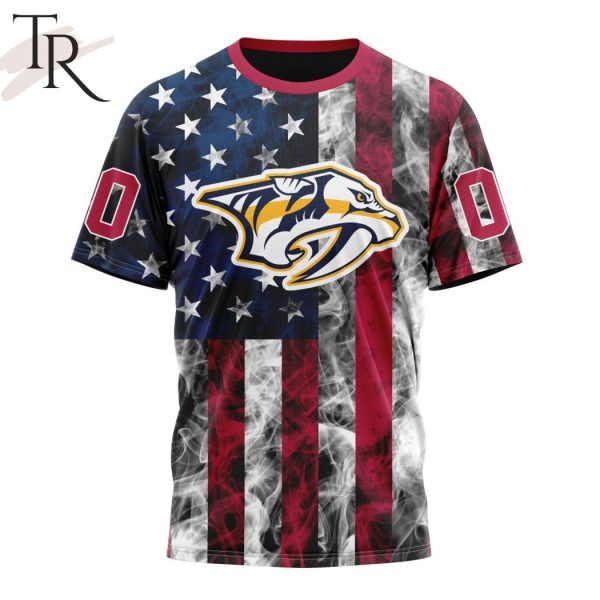 NHL Nashville Predators Special Design For Independence Day The Fourth Of July Hoodie