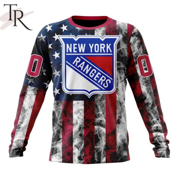 NHL New York Rangers Special Design For Independence Day The Fourth Of July Hoodie