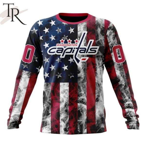 NHL Washington Capitals Special Design For Independence Day The Fourth Of July Hoodie