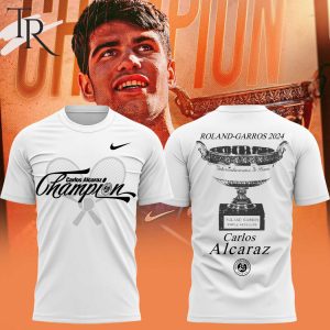 Carlos Alcaraz Roland-Garros 2024 Champions Hoodie – White