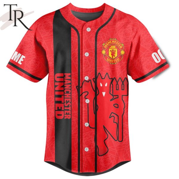 Glory Glory Manchester United Custom Baseball Jersey