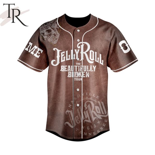 Jelly Roll The Beutifully Broken Tour Custom Baseball Jersey