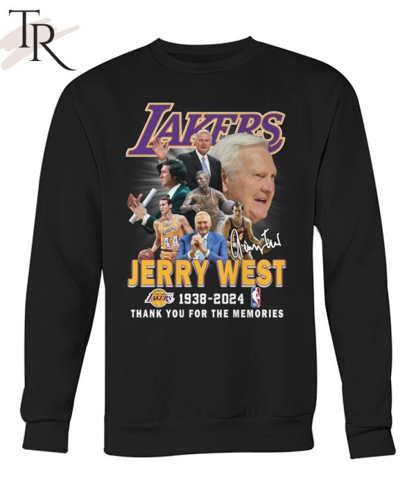 Lakers Jerr West 1938-2024 Thank You For The Memories T-Shirt