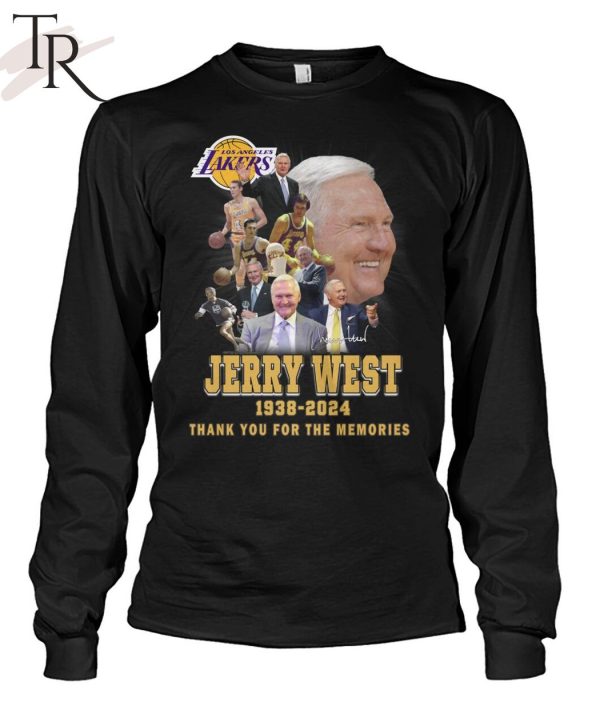 Los Angeles Lakers Jerry West 1938-2024 Thank You For The Memories T-Shirt