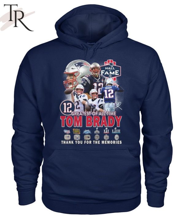 Greatest Of All Time Tom Brady Thank You For The Memories T-Shirt