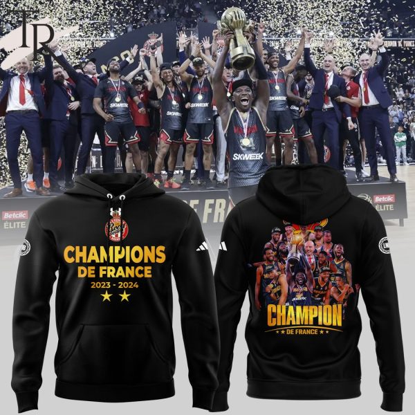 AS Monaco Basket DE France 2023-2024 Champions Hoodie, Longpants, Cap – Black