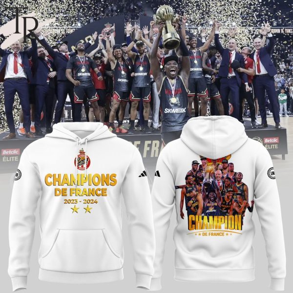 AS Monaco Basket DE France 2023-2024 Champions Hoodie, Longpants, Cap – White