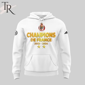 AS Monaco Basket DE France 2023-2024 Champions Hoodie, Longpants, Cap – White