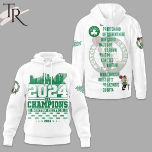 2024 NBA Champions Boston Celtics Hoodie – White