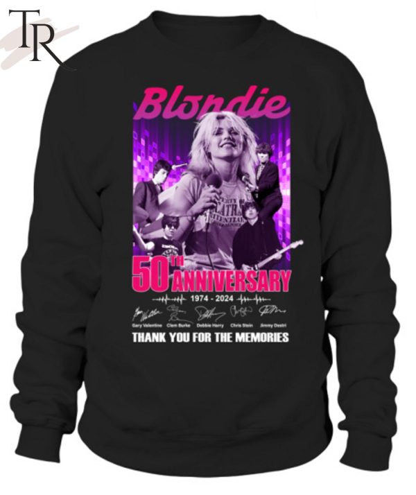 Blondie 50th Anniversary 1974-2024 Thank You For The Memories T-Shirt