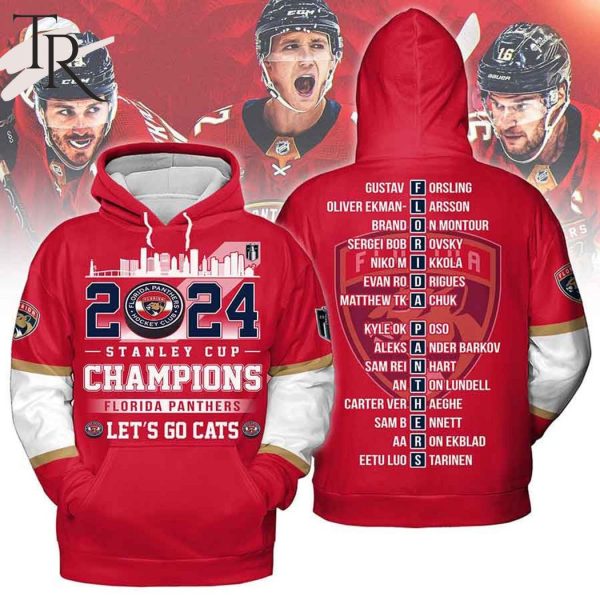 2024 Stanley Cup Champions Florida Panthers Let’s Go Cats Hoodie – Red