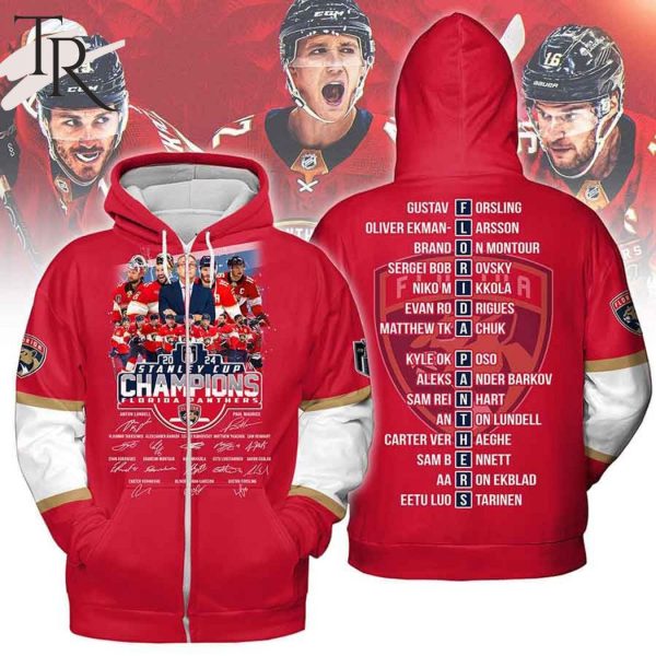 2024 Stanley Cup Champions Florida Panthers Signature Hoodie – Red