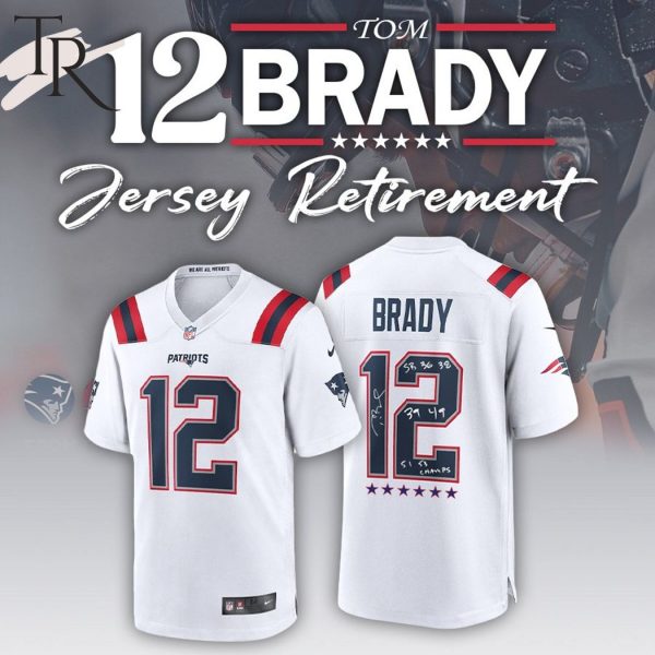 GOAT Tom Brady Jersey Retirement – White