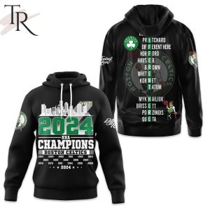 Boston Celtics City 2024 NBA Champions Hoodie – Black