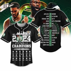 18-Time NBA Finals Champions Boston Celtics Baseball Jersey – Black