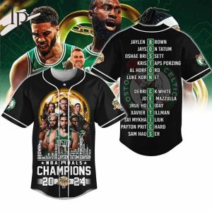 Boston Celtics City 2024 NBA Finals Champions Baseball Jersey – Black