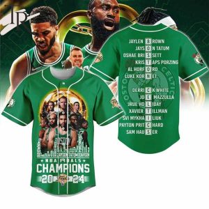 Boston Celtics City 2024 NBA Finals Champions Baseball Jersey – Green