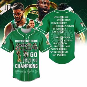 Different Here 2024 NBA Finals Champions Boston Celtics Baseball Jersey – Green