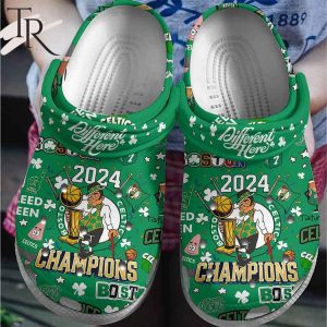 Different Here Boston Celtics 2024 Champions Crocs