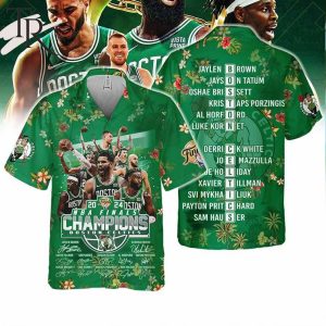 2024 NBA Finals Champions Boston Celtics Hawaiian Shirt