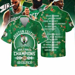 Boston Celtics NBA Finals Champions 2024 Go Celtics Hawaiian Shirt