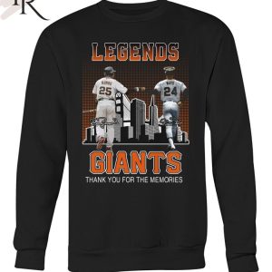 Legends Bonds And Mays Giants Thank You For The Memories T-Shirt