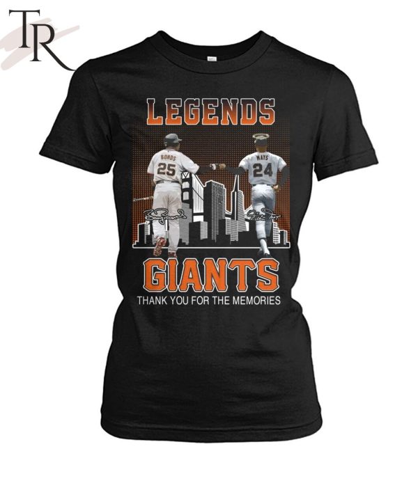 Legends Bonds And Mays Giants Thank You For The Memories T-Shirt