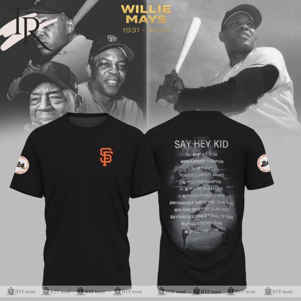 San Francisco Giants Willie Mays Say Hey Kid Hoodie