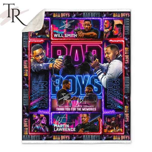 Bad Boys Will Smith And Martin Lawrence Thank You For The Memories Fleece Blanket