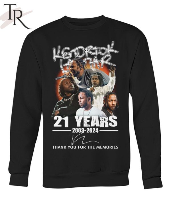 Kendrick Lamar 21 Years 2003-2024 Thank You For The Memories T-Shirt