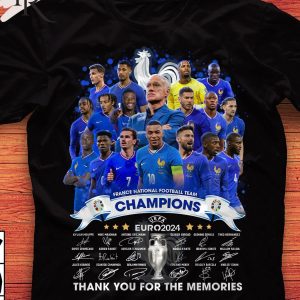 France National Football Team Champions UEFA Euro 2024 Thank You For The Memories T-Shirt