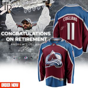 Colorado Avalanche Andrew Cogliano Signature Retirement Jersey