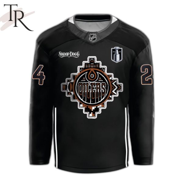 Edmonton Oilers Snoop Dogg Black Jersey 2024