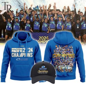 Super Rugby Pacific 2024 Champions Blues Hoodie, Cap