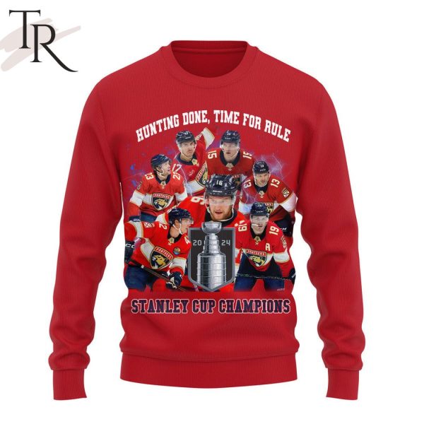 Florida Panthers Hunting Done, Time For Rule Stanley Cup Champions Hoodie – Red