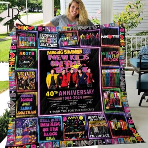 Magic Summer 2024 New Kids On The Block 40th Anniversary 1984-2024 Thank You For The Memories Fleece Blanket