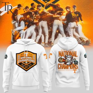 Tennessee Volunteers National Champions NCAA Men’s Baseball College World Series 2024 Hoodie – White