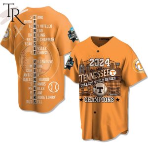 Tennessee College World Series 2024 Champions Baseball Jersey – Orange