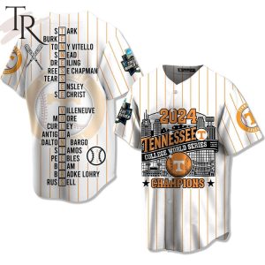 Tennessee College World Series 2024 Champions Baseball Jersey – White
