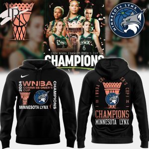 Minnesota Lynx 2024 WNBA Commissioner’s Cup Champions Hoodie – Black