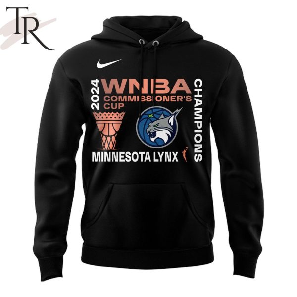 Minnesota Lynx 2024 WNBA Commissioner’s Cup Champions Hoodie – Black