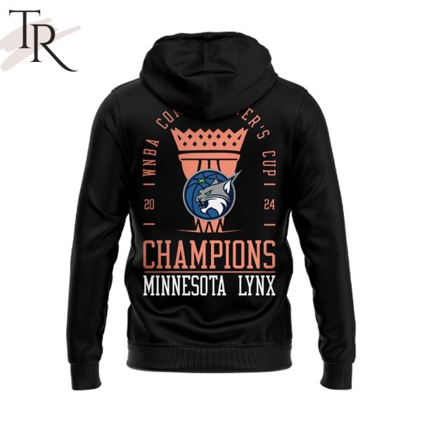 Minnesota Lynx 2024 WNBA Commissioner’s Cup Champions Hoodie – Black