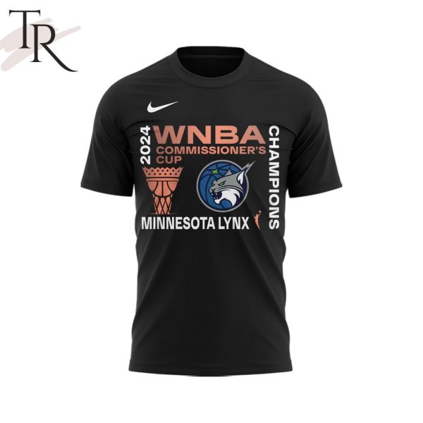 Minnesota Lynx 2024 WNBA Commissioner’s Cup Champions Hoodie – Black