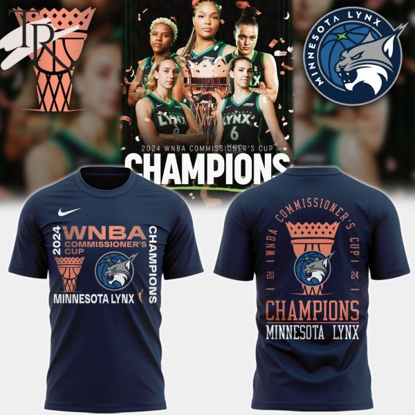 Minnesota Lynx 2024 WNBA Commissioner’s Cup Champions Hoodie – Blue